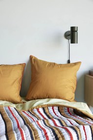 Hübsch Bavlnená posteľná bielizeň Aki Orange/Green 140 x 200 cm