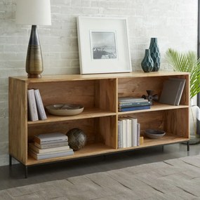 furniture-nabytek.cz - Úzka knižnica 130x90x35 z dreva mango