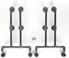 Stojan na topánky BORU 50x90 cm čierna/smrek