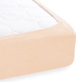 Froté napínacie prestieradlo FR-021 Púdrové 200 x 200 - výška 20 cm