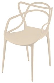 Béžová plastová stolička KATO