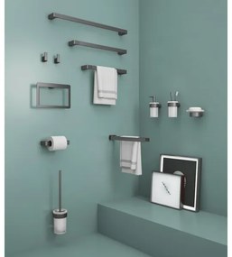 Gedy - Držiak toaletného papiera PIRENEI metalická sivá