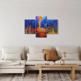Obraz - jesenné koruny stromov, moderný impresionizmus (90x60 cm)