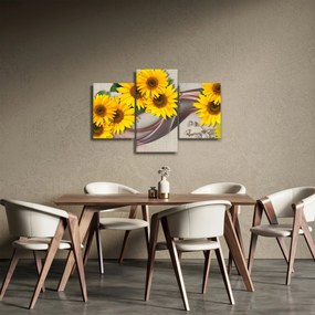 Obraz - Žiariace kvety slnečníc (90x60 cm)