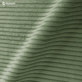 Svetlozelená menčestrová rozkladacia rohová pohovka (pravý roh/do tvaru "U") Tori – Bonami Selection