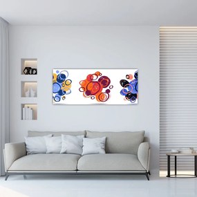 Obraz farebných kruhov (120x50 cm)