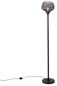 Dizajnová stojaca lampa čierna 26 cm - Sarella