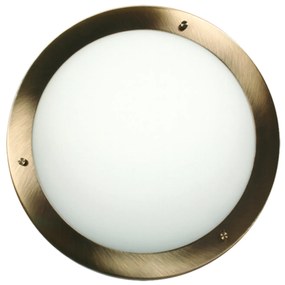 CLX Stropné/stenové svietidlo do kúpeľne EMILIO, 1xG9, 40W, 18cm, okrúhle, patina, IP44