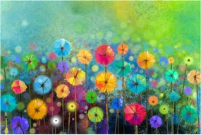 Obraz - Abstraktné kvety (90x60 cm)