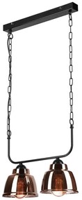 Luster na reťazi MARIO 2xE27/60W/230V mosadz