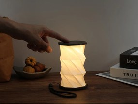 Biela/sivá prenosná svetelná dekorácia na USB ø 8 cm Twist – Gingko
