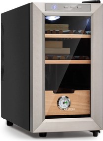 Klarstein El Presidente 23, humidor na cigary, 23 l, 45 W, dotykové ovládanie, bukové drevo, LED
