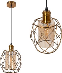 Toolight Toolight, stropné svietidlo 1xE27 APP1129-1CP, zlatá, OSW-40104