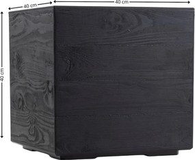 Květináč na kolečkách BETONIQUE 40x40 cm černý