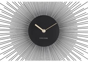 KARLSSON PEONY LARGE nástenné hodiny Čierna