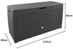 InternetovaZahrada Úložný box Rato 310 L - antracit
