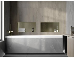 Mexen X-Wall-NR, polička na zapustenie pod obklad bez goliera 60 x 30 cm, zlatá lesklá, 1951603010