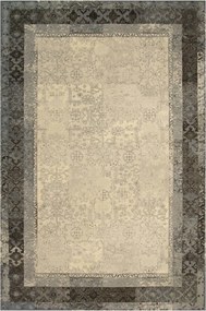 240 x 340 cm Vlnený Ornamentový Koberec Modrý Dywilan