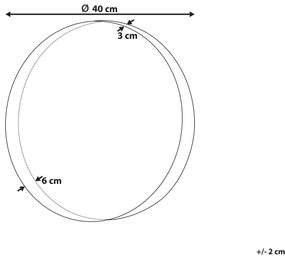 Medené zrkadlo ø 40 cm PINEY Beliani