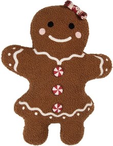Dekoratívny hnedý vankúš slečna perníček Gingerbread - 35*5*44 cm