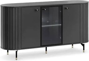 XXXLutz KOMODA, čierna, zlatá, 150,1/81/40 cm Milino - Komody - 002238000712