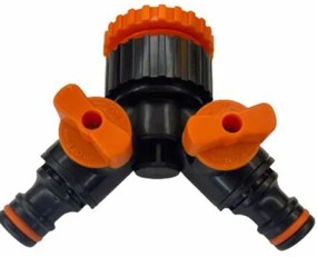 Rozdeľovač záhradných hadíc s 2 koncovkami