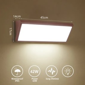 Brilagi - LED vonkajšie nástenné svietidlo TRIANGLE LED/42W/230V 3000/4000/6500K hnedá IP65