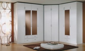 Šatníková skriňa Case, 181 cm,biela / biela