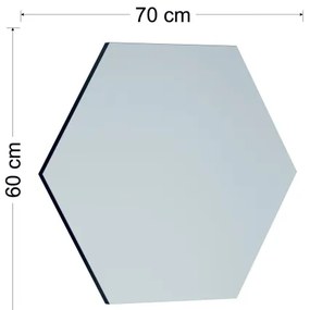Nástenné zrkadlo ZEO 60x70 cm čierna