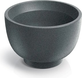 Plastový kvetináč Vemos Round 40x26 cm granitovo sivý