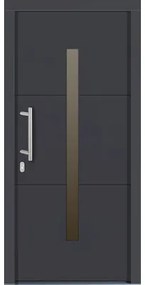 Vchodové dvere Tavira drevené 110x210 cm L antracit