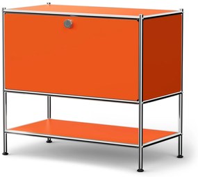 Kovová odkladacia skrinka »CN3« s výklopným priečinkom, oranžová