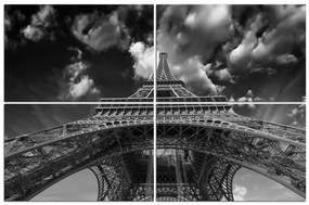 Obraz na plátne - Eiffelova veža - pohľad zdola 135ČD (150x100 cm)