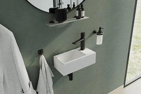 Laveo Kvadrato, keramické umývadlo 355x210x130 mm, biela lesklá, LAV-VUK_6135