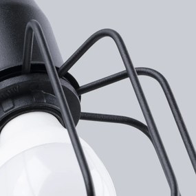 Nástenné svietidlo Beluci, 1x čierne drôtené tienidlo