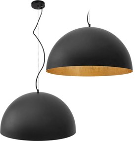 Toolight - Stropná lampa závesná kovová miska 50cm 1xE27, čierna, OSW-05011