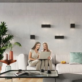 Sollux SL.0872 - Nástenné svietidlo LEO 1xE27/60W/230V čierna