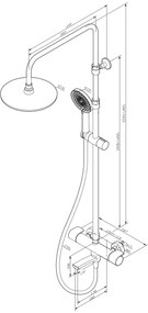 Sprchový systém AM.PM X-Joy F0785A500 s termostatickou vaňovou a sprchovou batériou, chróm
