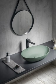 Sapho Sapho, FORMIGO betónové umývadlo na dosku, 60x40cm, zelená matná, FG223