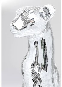 Mosaik Welcome Panther Left XL dekorácia strieborná 150 cm