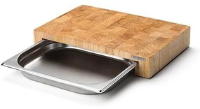 Continenta C4026 - Kuchynská doska na krájanie s misou 39x27 cm gumovník