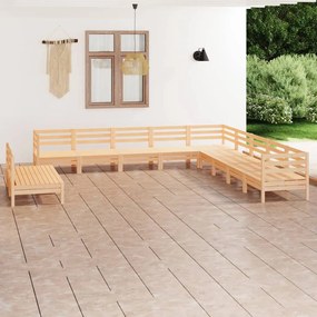 11-dielna záhradná sedacia súprava masívne borovicové drevo
