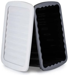 Úložný box s vekom 30x16 cm, čierny, recyklovatelný  plast