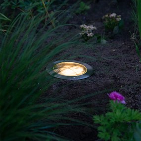 Vonkajšie zemné bodové svetlo oceľ AR111 nastaviteľné IP65 - Delux Honey