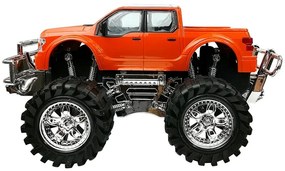 LEAN TOYS Odťahovacie vozidlo Monster Truck s autom 58 cm oranžové