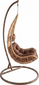 Žlté závesné kreslo AMAZONIA so stojanom