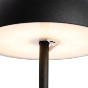 Vonkajšia stolná lampa čierna nabíjateľná 3-stupňovo stmievateľná - Keira