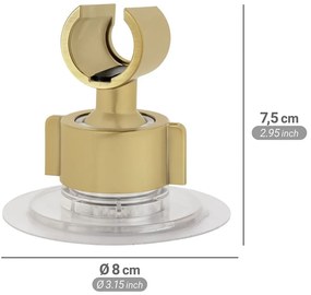 Plastový držiak na sprchu bez vŕtania v zlatej farbe Libertà – Wenko