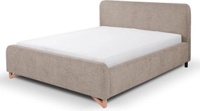 Posteľ Flamingo 180x200 cm, béžová cappuccino štruktúrovaná tkanina