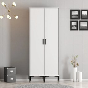 Šatníková skriňa Kiara SS (biela). Akcia -19%. Vlastná spoľahlivá doprava až k Vám domov. 1088402